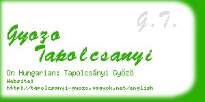 gyozo tapolcsanyi business card