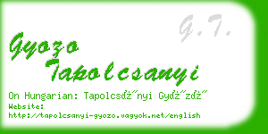 gyozo tapolcsanyi business card